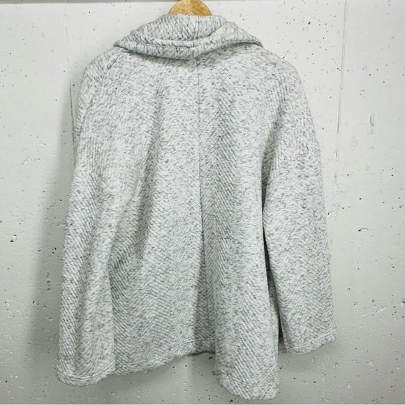 Fabletics Women’s Size Vanessa Medium Heather Gray Open Cardigan Jacket - Picture 6 of 11
